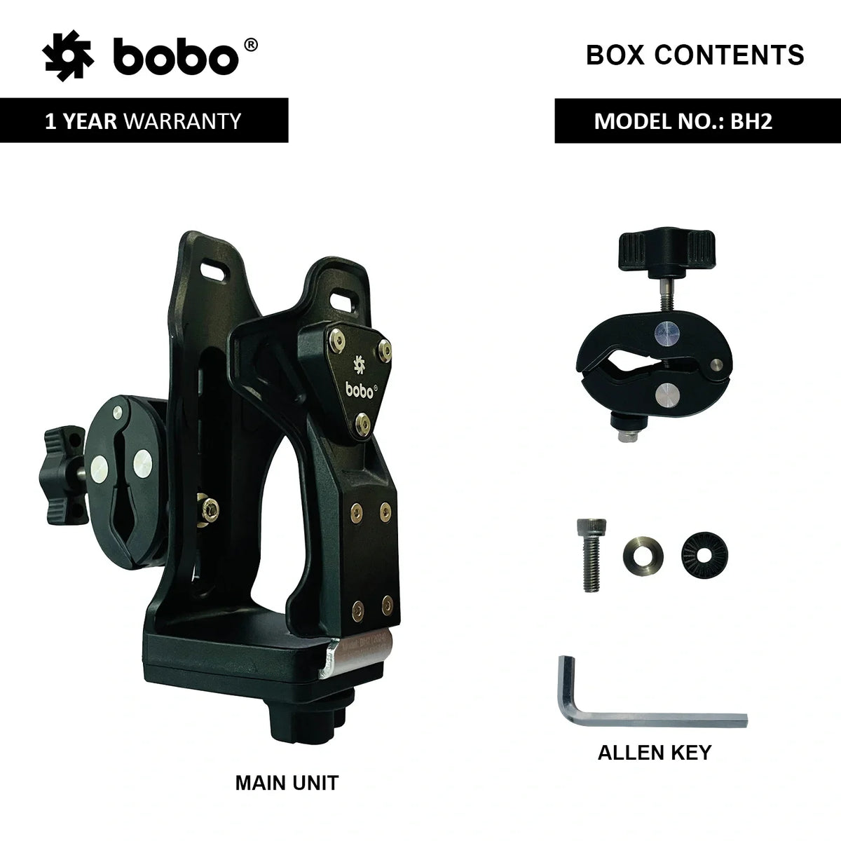 BOBO BH2 Universal Motorcycle Bottle Holder, Black - View 4