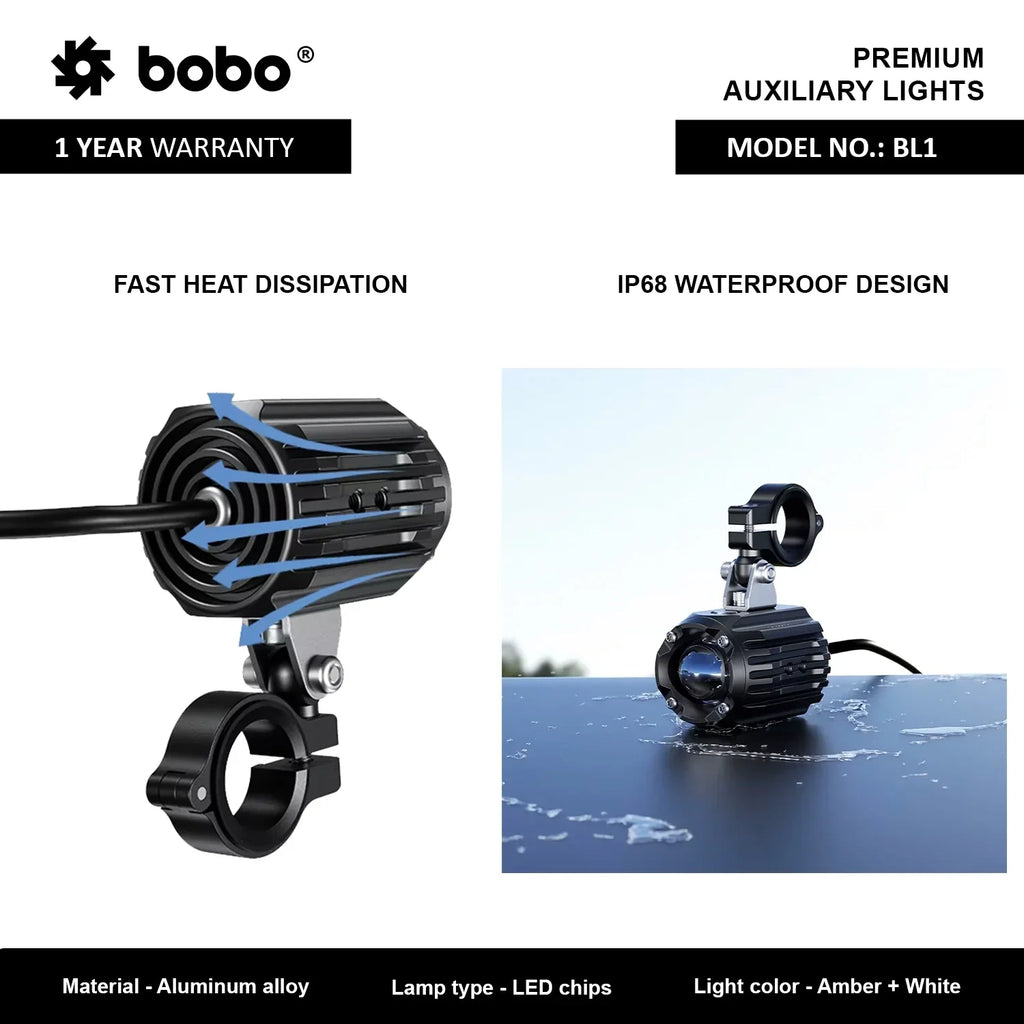 BOBO BL1 Auxiliary LED Lights with Dual Colour & 6000 Lumens - View 2