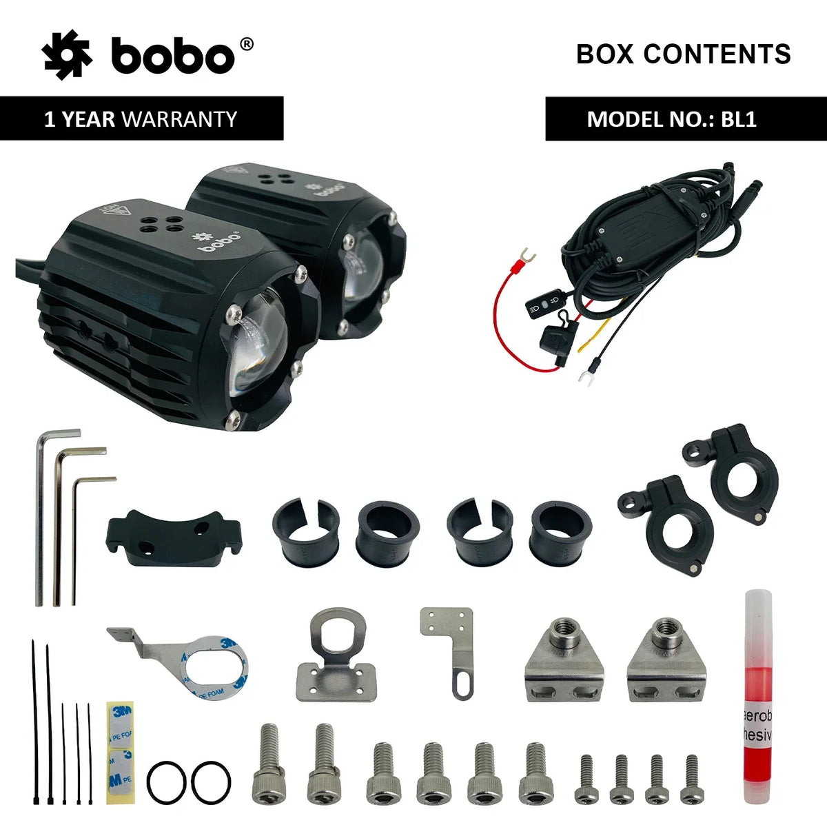 BOBO BL1 Auxiliary LED Lights with Dual Colour & 6000 Lumens - View 4
