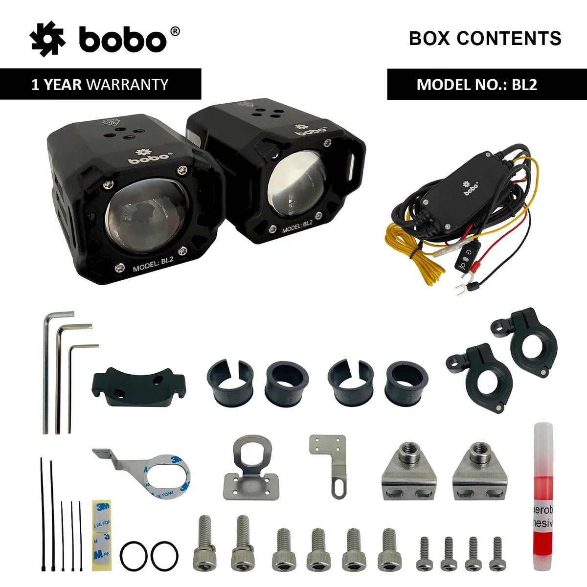 BOBO BL2 Auxiliary LED Lights with Dual Colour & 9000 Lumens - View 4