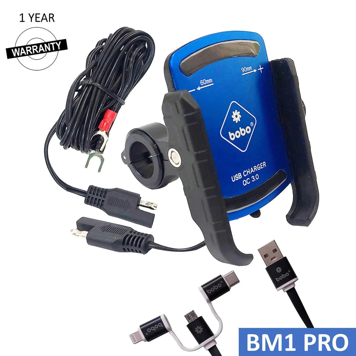 BOBO BM1 PRO Bike Phone Holder with USB 3.0 Charger & SAE Connector - View 5