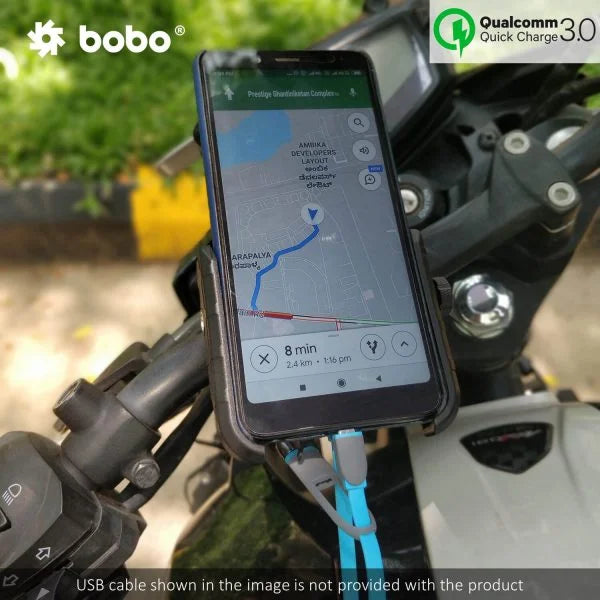BOBO BM1 Bike Phone Mount with USB 3.0 Fast charger - View 9