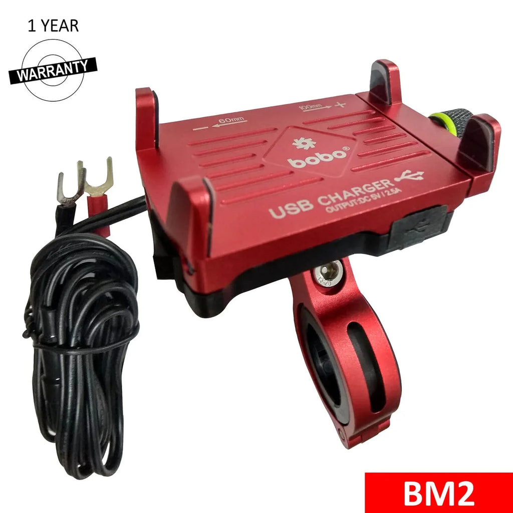 BOBO BM2 Aluminium Bike Phone Holder with 2.5A USB charger - View 2