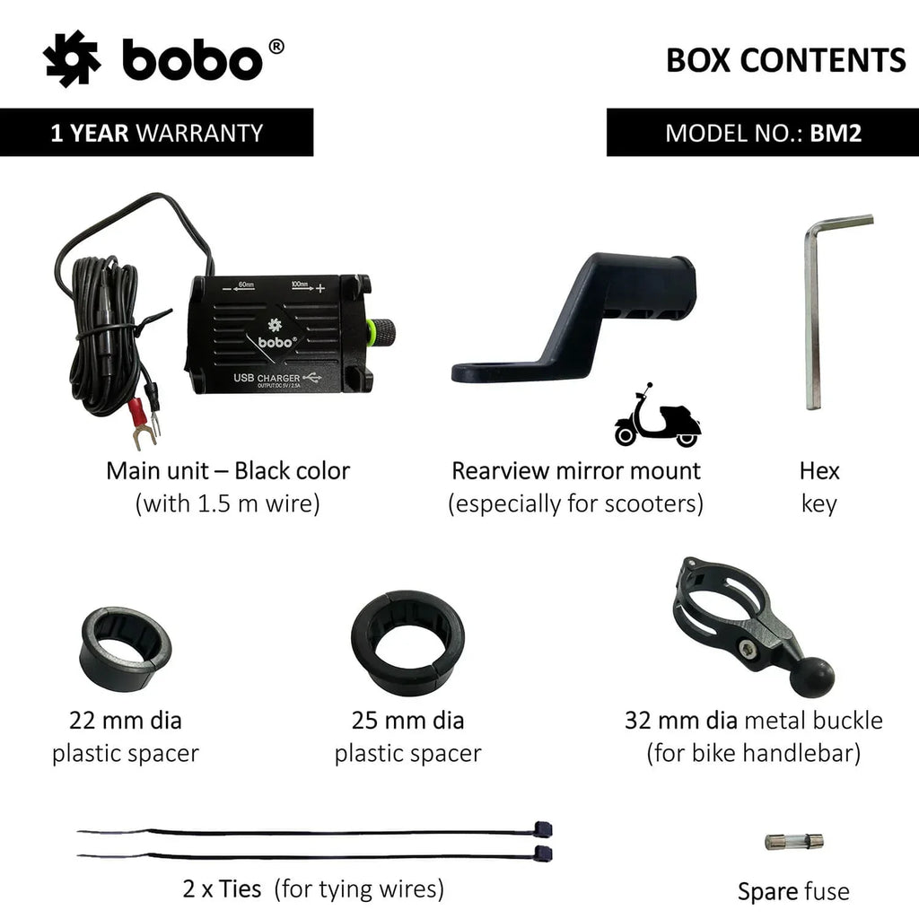 BOBO BM2 Aluminium Bike Phone Holder with 2.5A USB charger - View 5