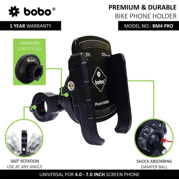 BOBO BM4 PRO Bike Phone Holder with Vibration Controller - View 2