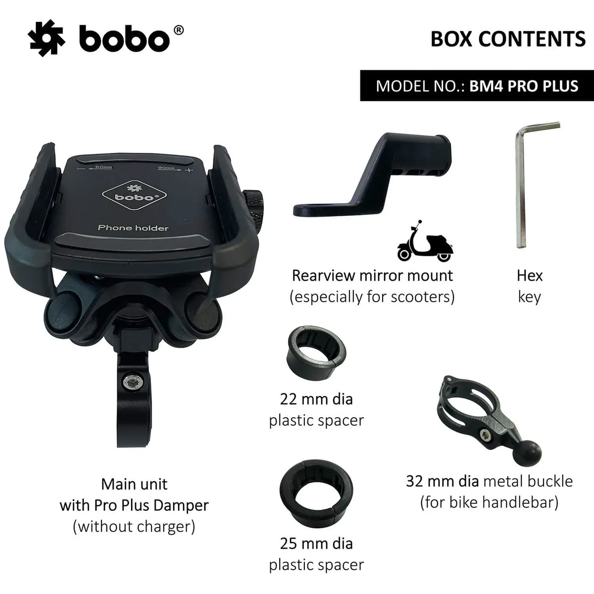 BOBO BM4 PRO PLUS Bike Phone Holder with PRO PLUS Vibration Damper - View 4