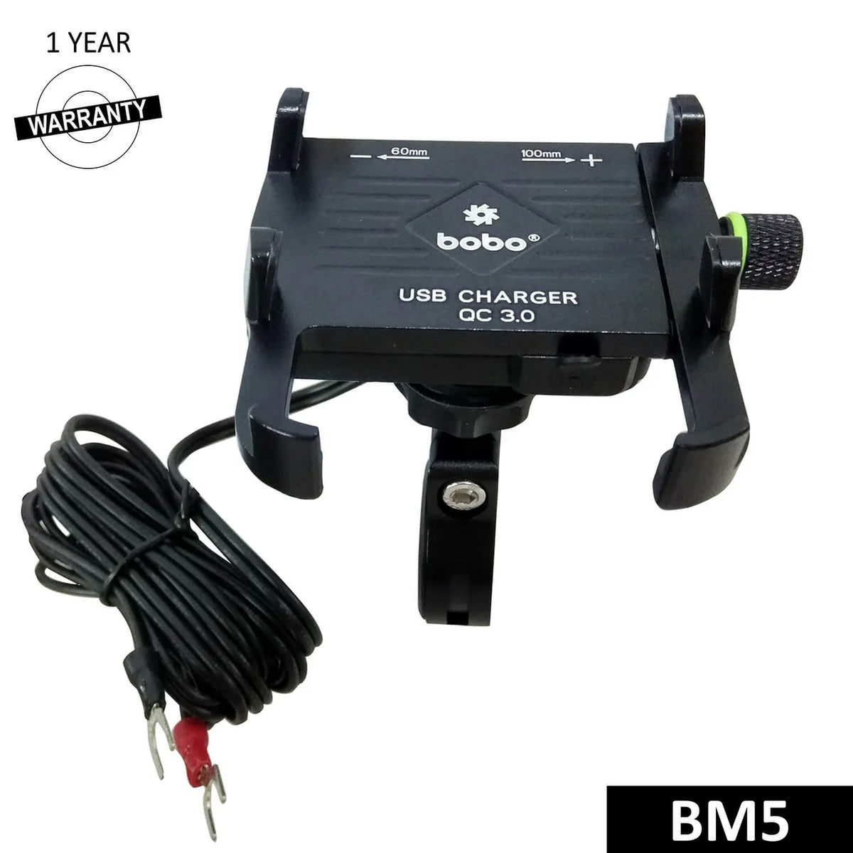 BOBO BM5 Aluminium Bike Phone Holder With Fast USB 3.0 Charger