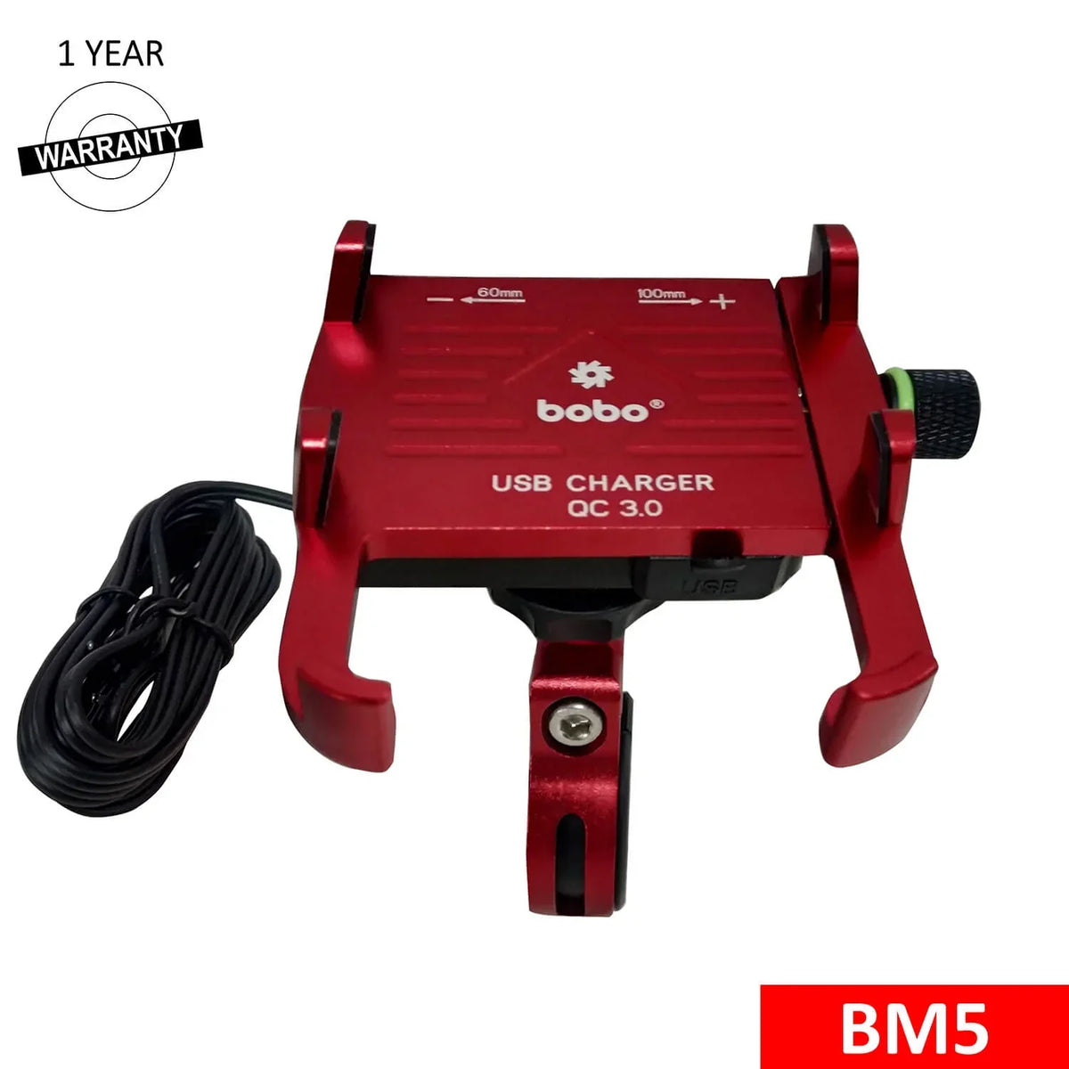 BOBO BM5 Aluminium Bike Phone Holder With Fast USB 3.0 Charger - View 7