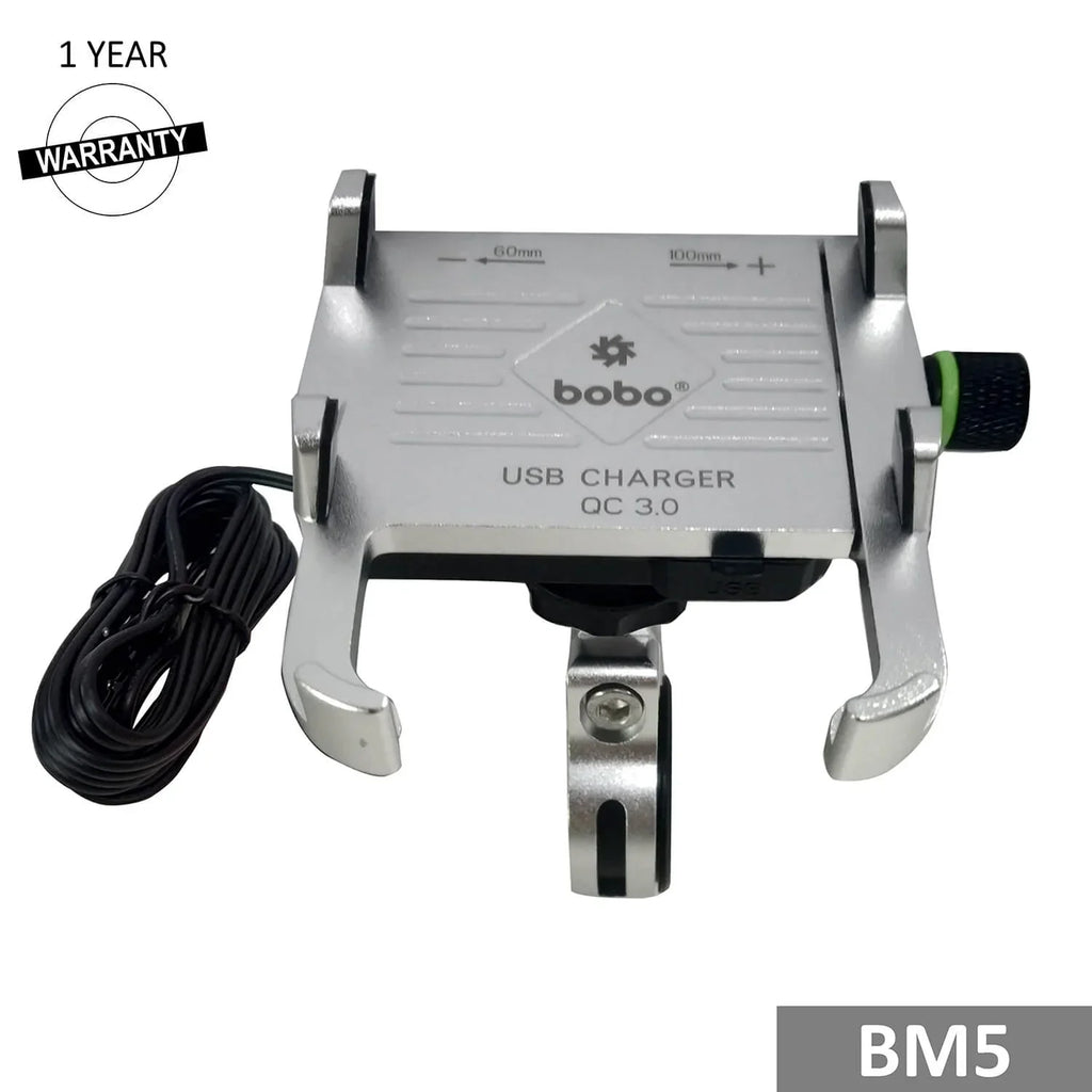BOBO BM5 Aluminium Bike Phone Holder With Fast USB 3.0 Charger - View 9
