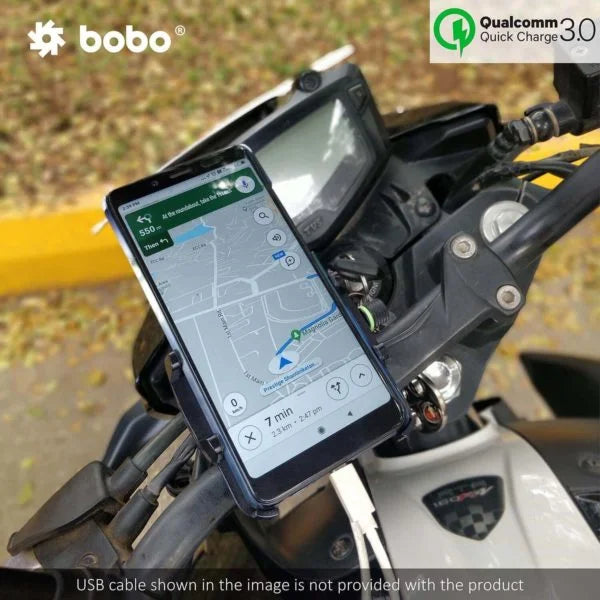 BOBO BM5 Aluminium Bike Phone Holder With Fast USB 3.0 Charger - View 4
