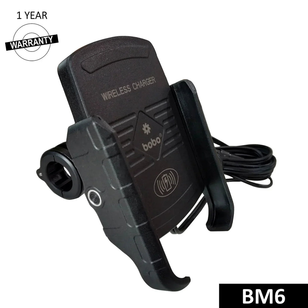 BOBO BM6 Bike Phone Holder with Fast 15W Wireless Charger