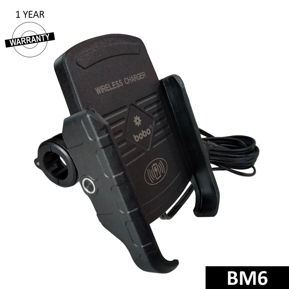 BOBO BM6 Bike Phone Holder with Fast 15W Wireless Charger