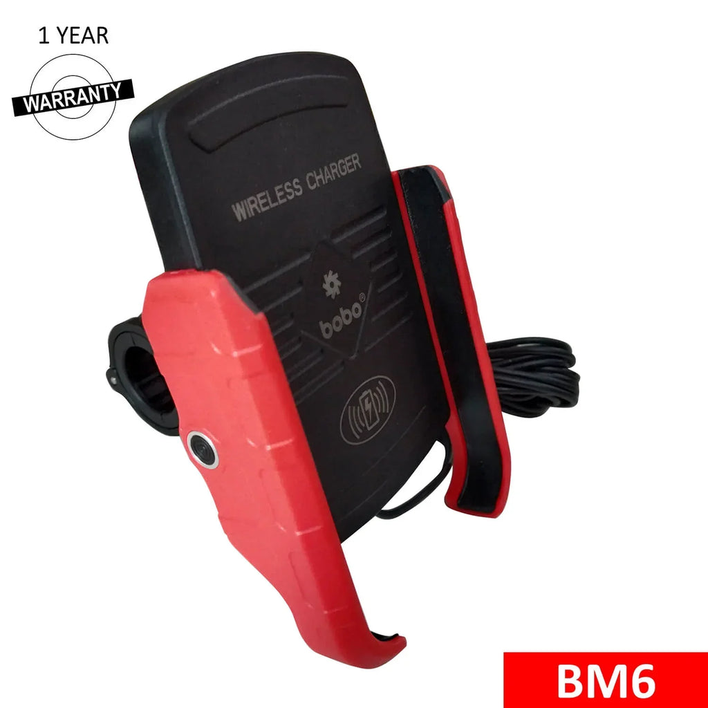 BOBO BM6 Bike Phone Holder with Fast 15W Wireless Charger - View 2