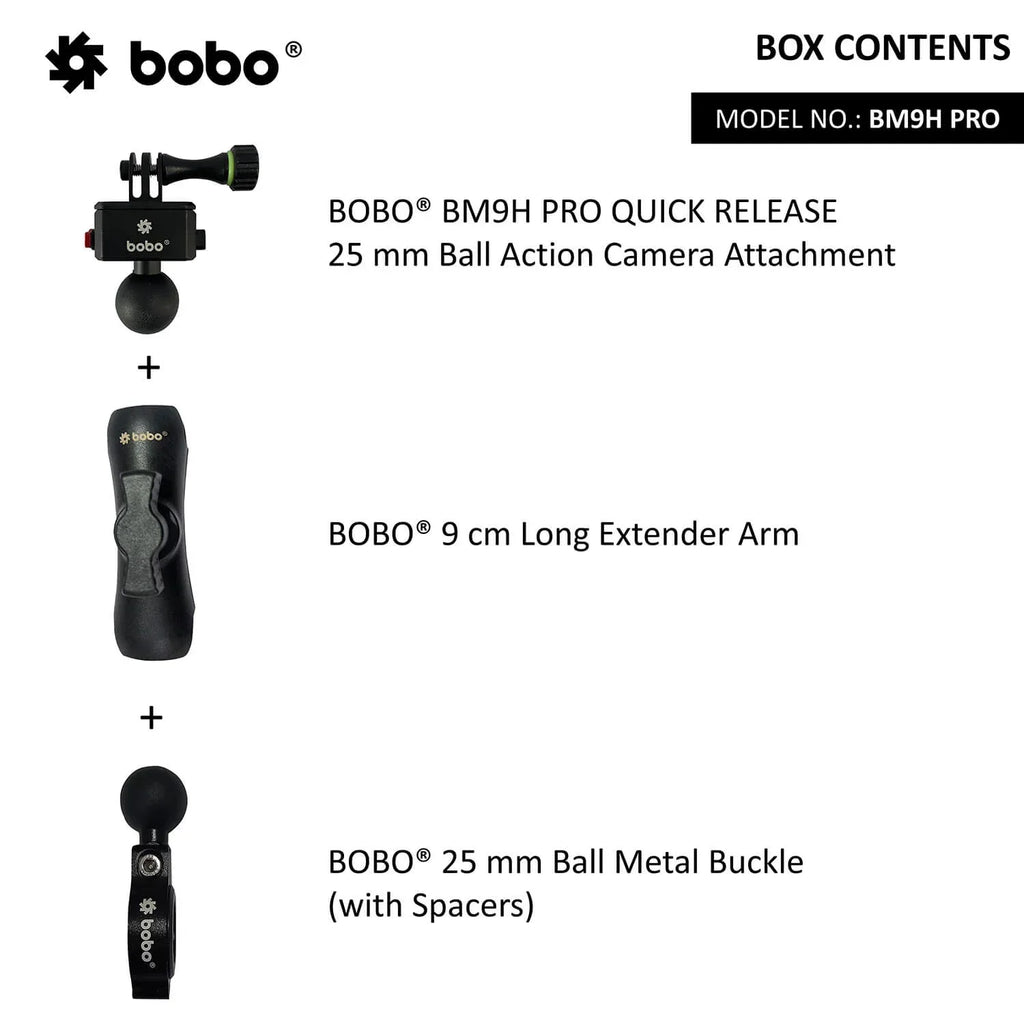 BOBO BM9H PRO – Quick Release Bike Action Camera Mount - View 2