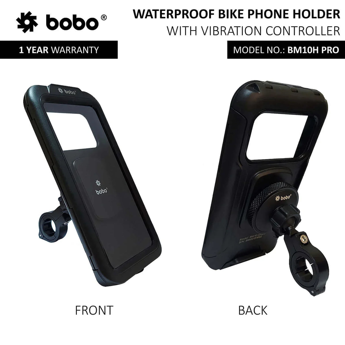 BOBO BM10H PRO Fully Waterproof Bike Phone Holder with Vibration Controller - View 4