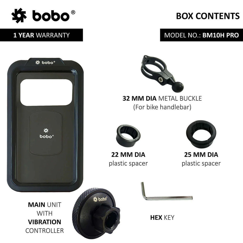 BOBO BM10H PRO Fully Waterproof Bike Phone Holder with Vibration Controller - View 2