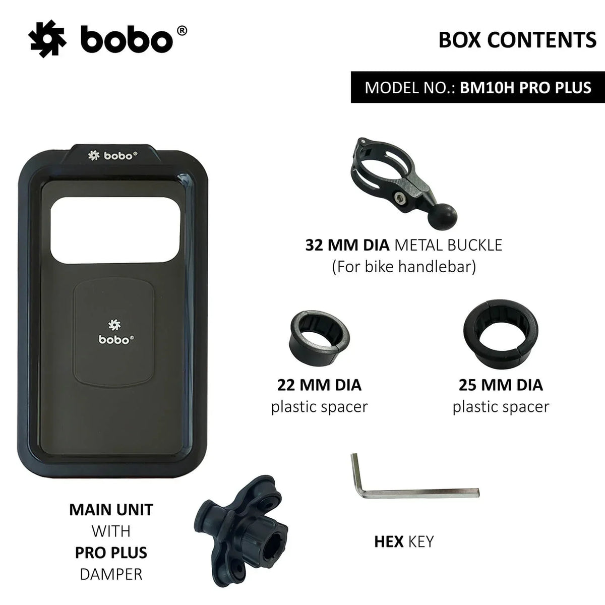 BOBO BM10H/M PRO PLUS Fully Waterproof Bike Phone Holder with PRO PLUS Vibration Damper - View 3
