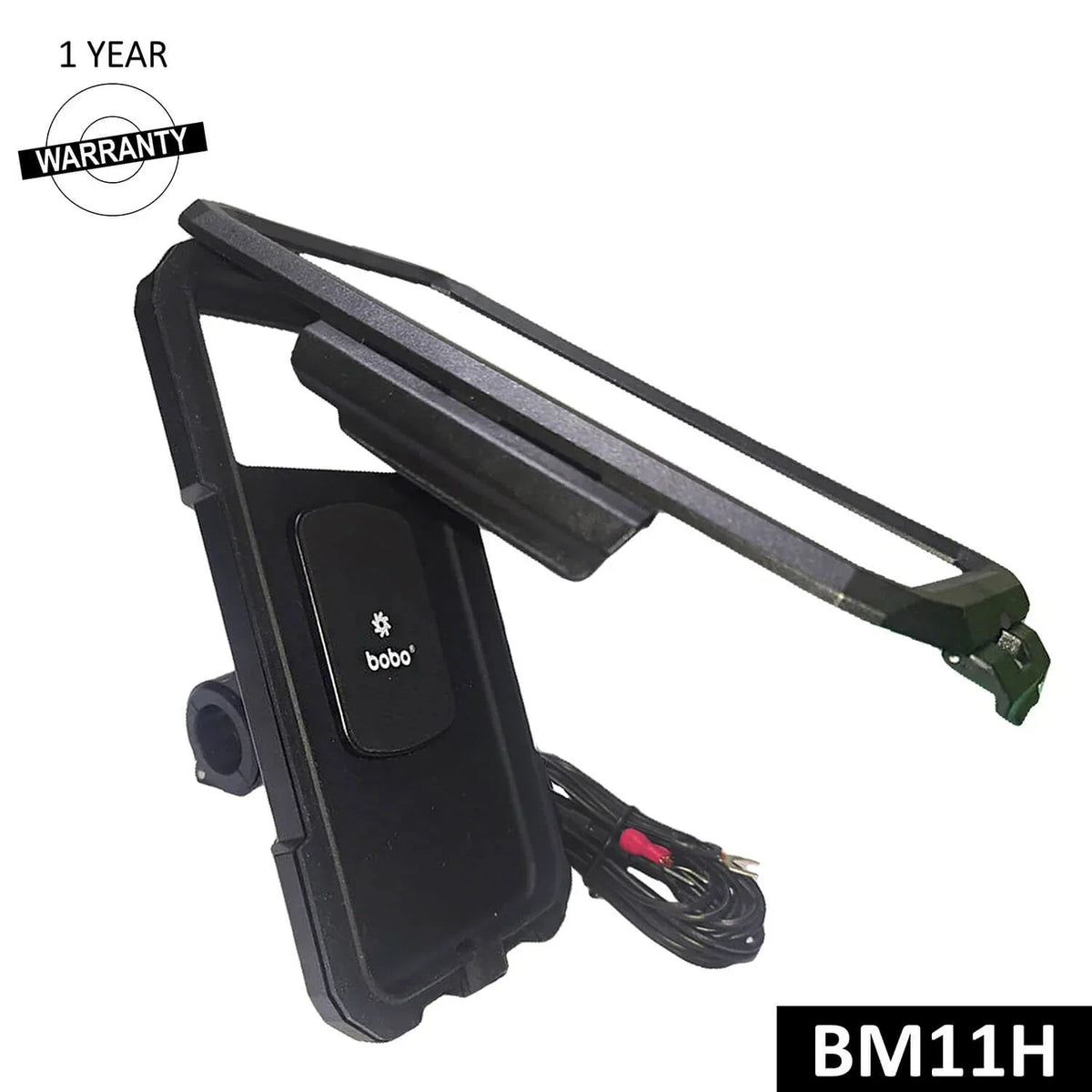 BOBO BM11H/M Fully Waterproof Bike Phone Holder with Fast 15W Wireless & USB-C Charger