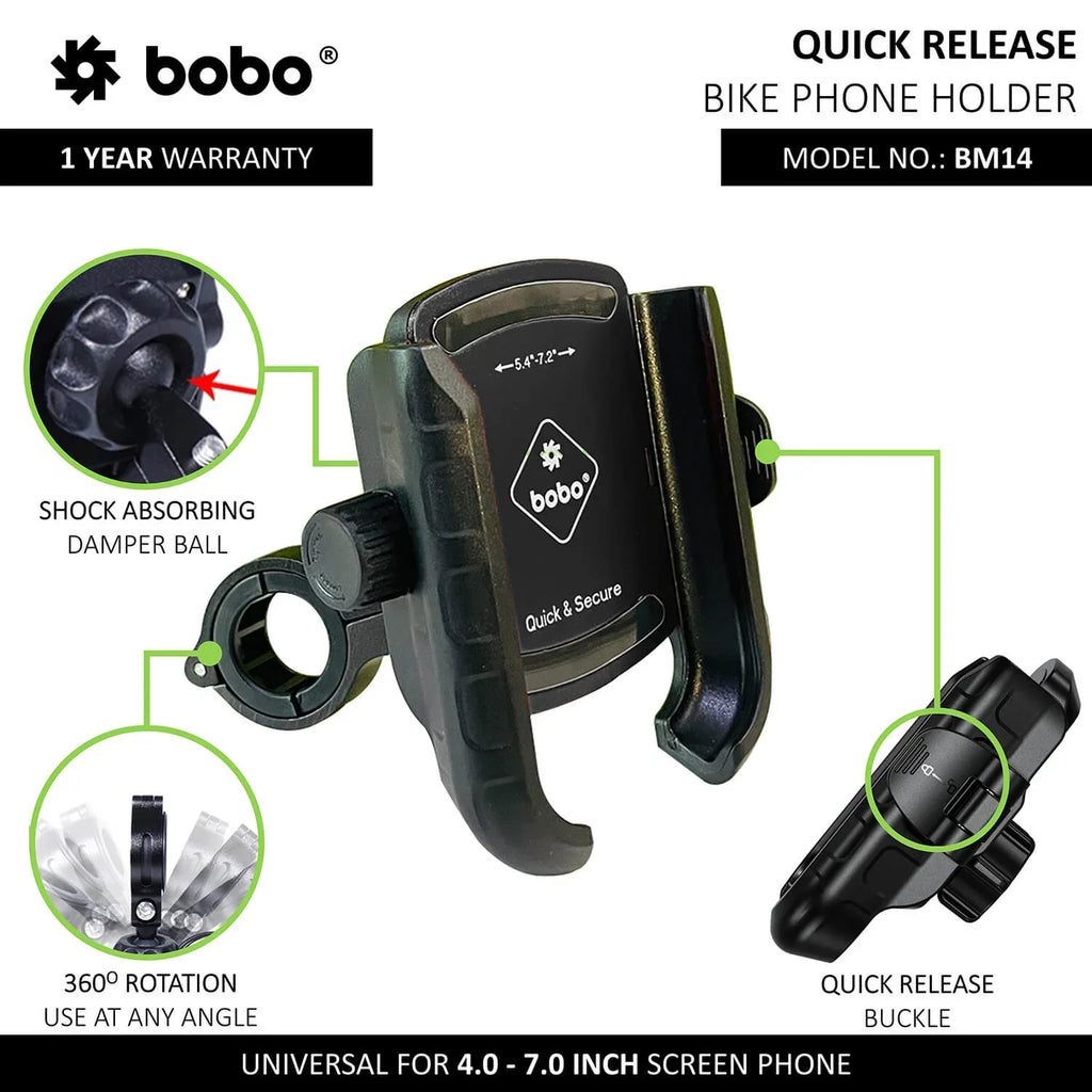 BOBO BM14 Bike Phone Holder with Quick Release - View 6