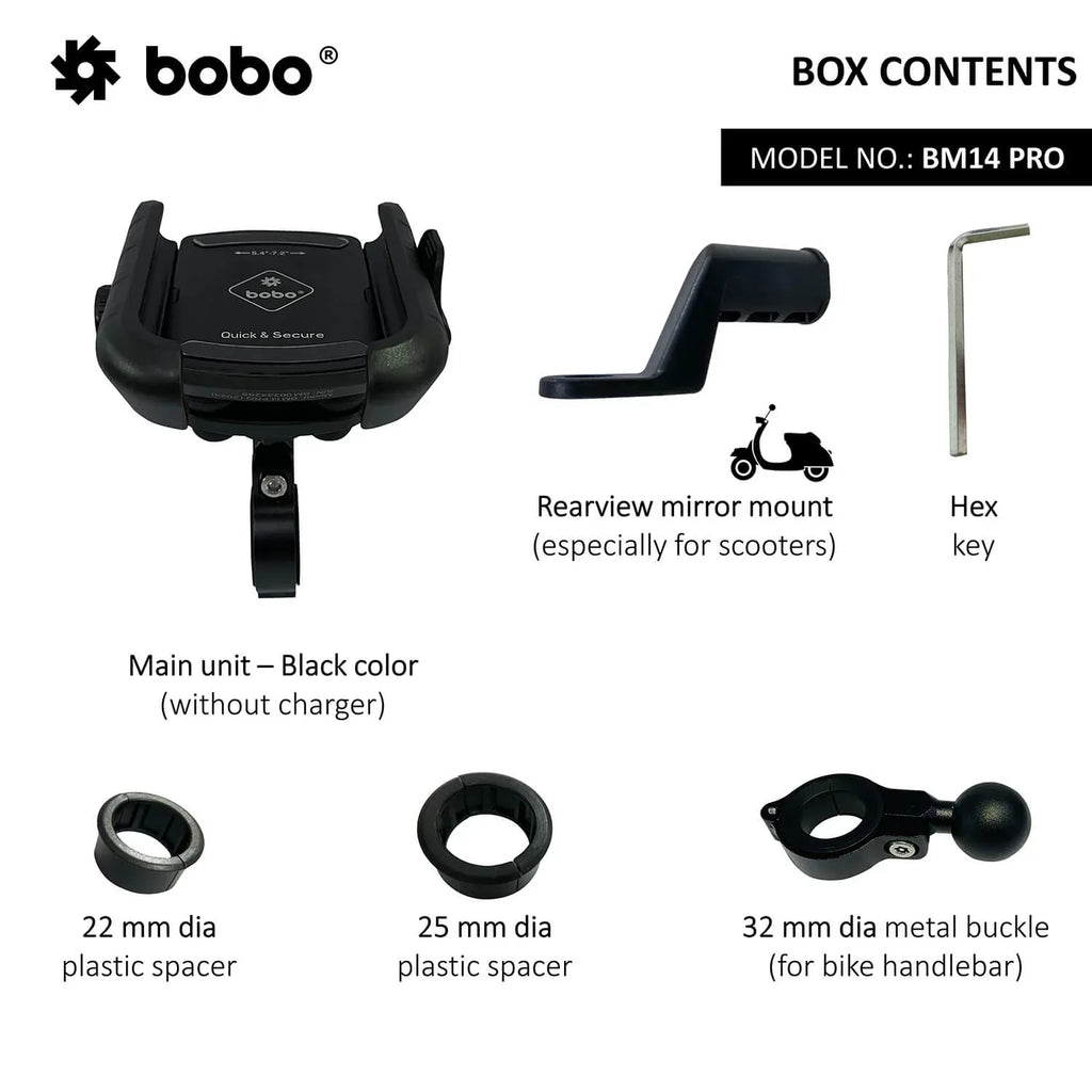 BOBO BM14 PRO X Anti-Vibration Bike Phone Holder with Quick Release - View 6