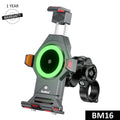 BOBO BM16 Anti-Vibration Metallic Bike Phone Holder with Fast 15W Wireless Charger