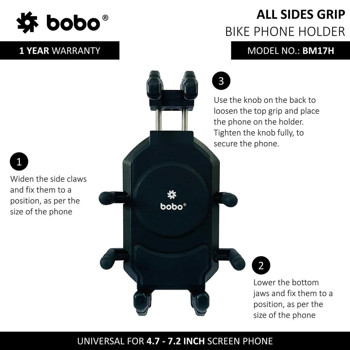 BOBO BM17H/M PRO Anti-Vibration Bike Phone Holder - View 3