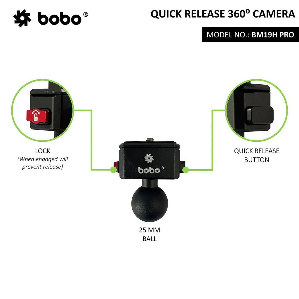 BOBO BM19H PRO – 360 Degree Bike Camera Mount - View 3