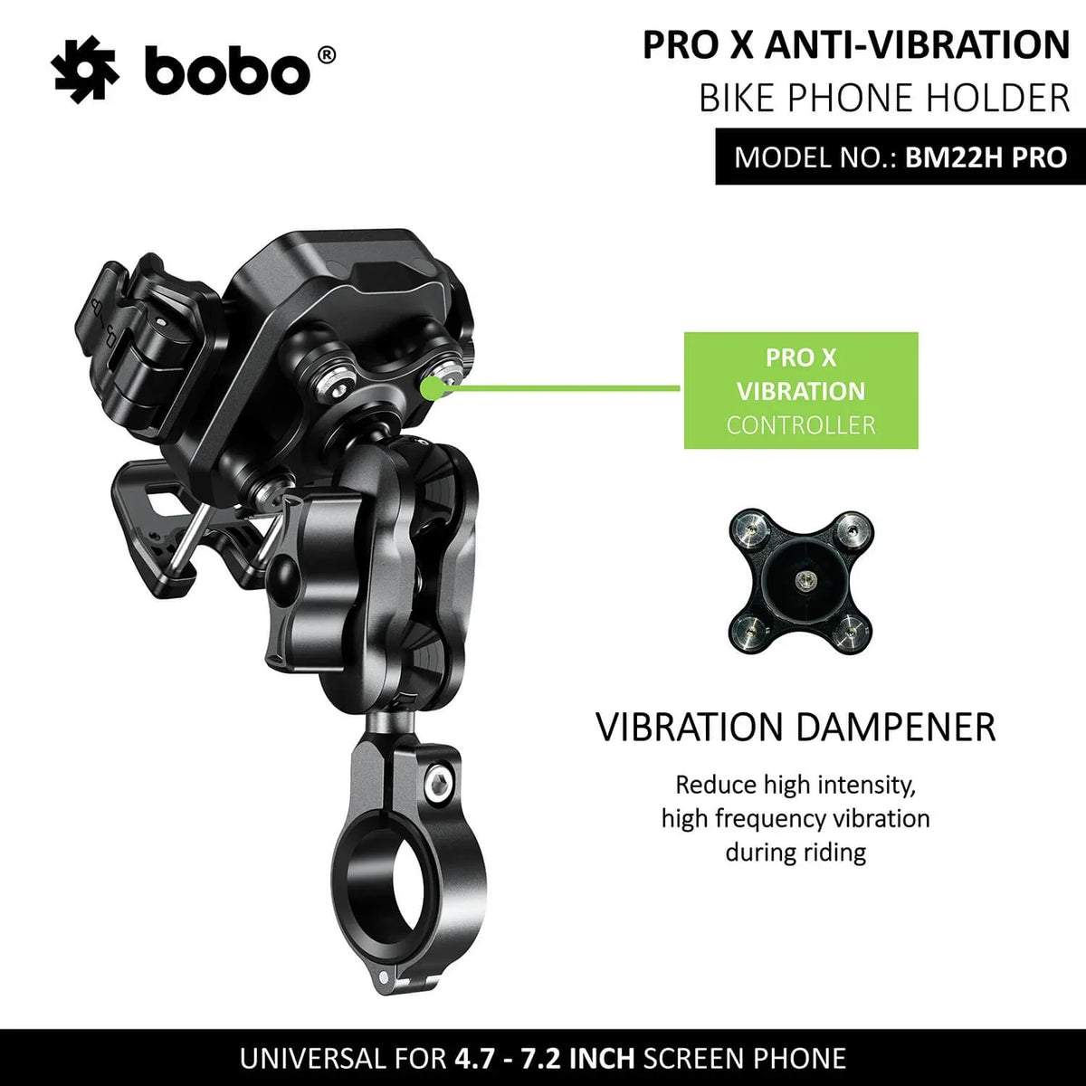 BOBO BM22H/M PRO Anti-Theft Bike Phone Holder with Anti-Vibration and Quick Release - View 4