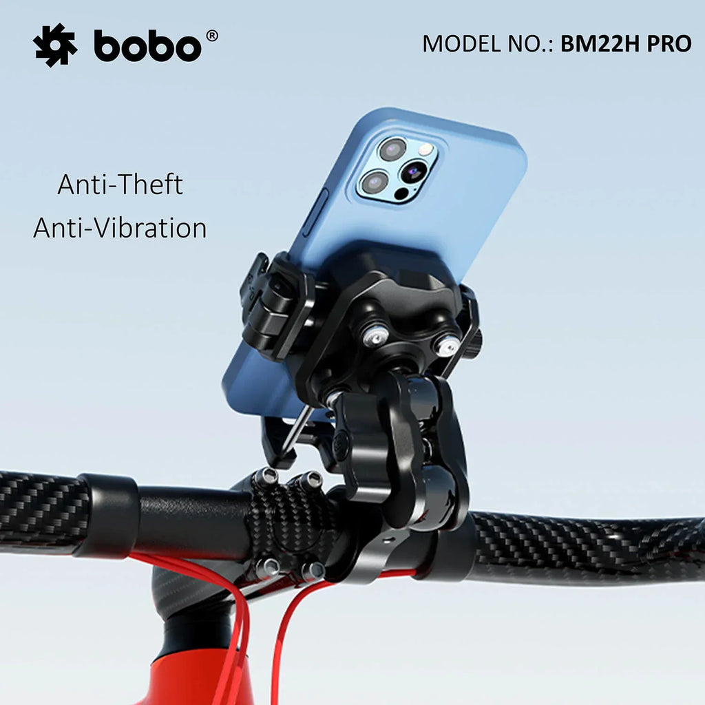 BOBO BM22H/M PRO Anti-Theft Bike Phone Holder with Anti-Vibration and Quick Release - View 3