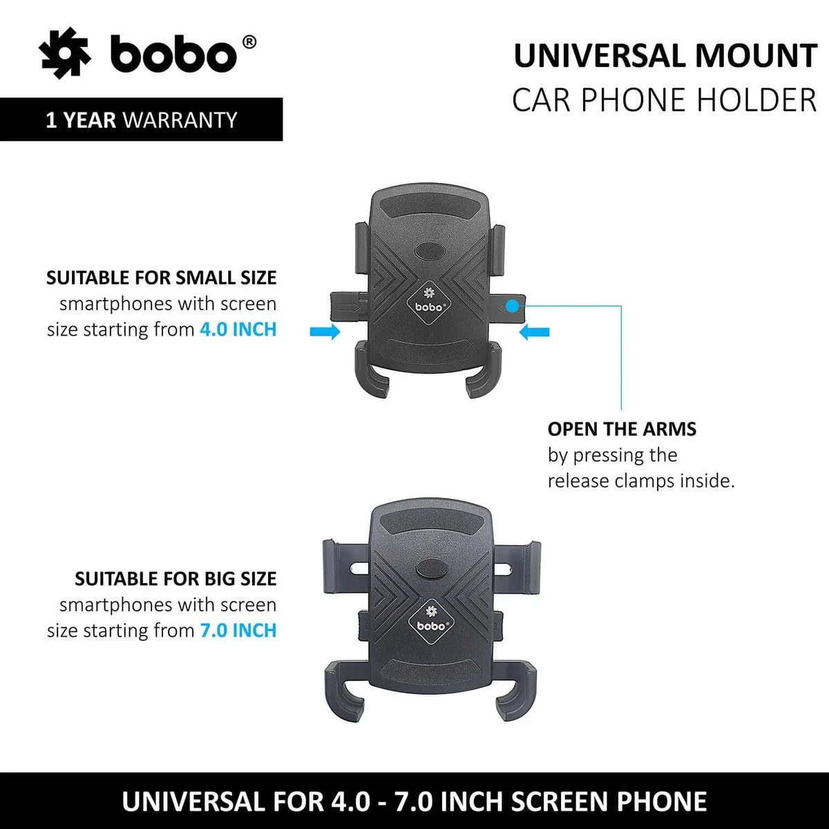 BOBO Universal Windshield & Dashboard Phone Holder - View 6