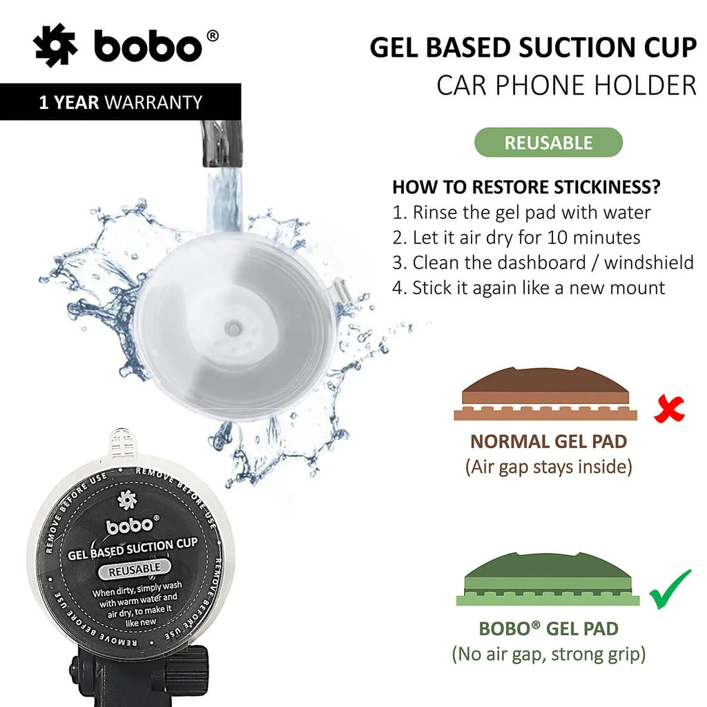BOBO Universal Windshield & Dashboard Phone Holder - View 5