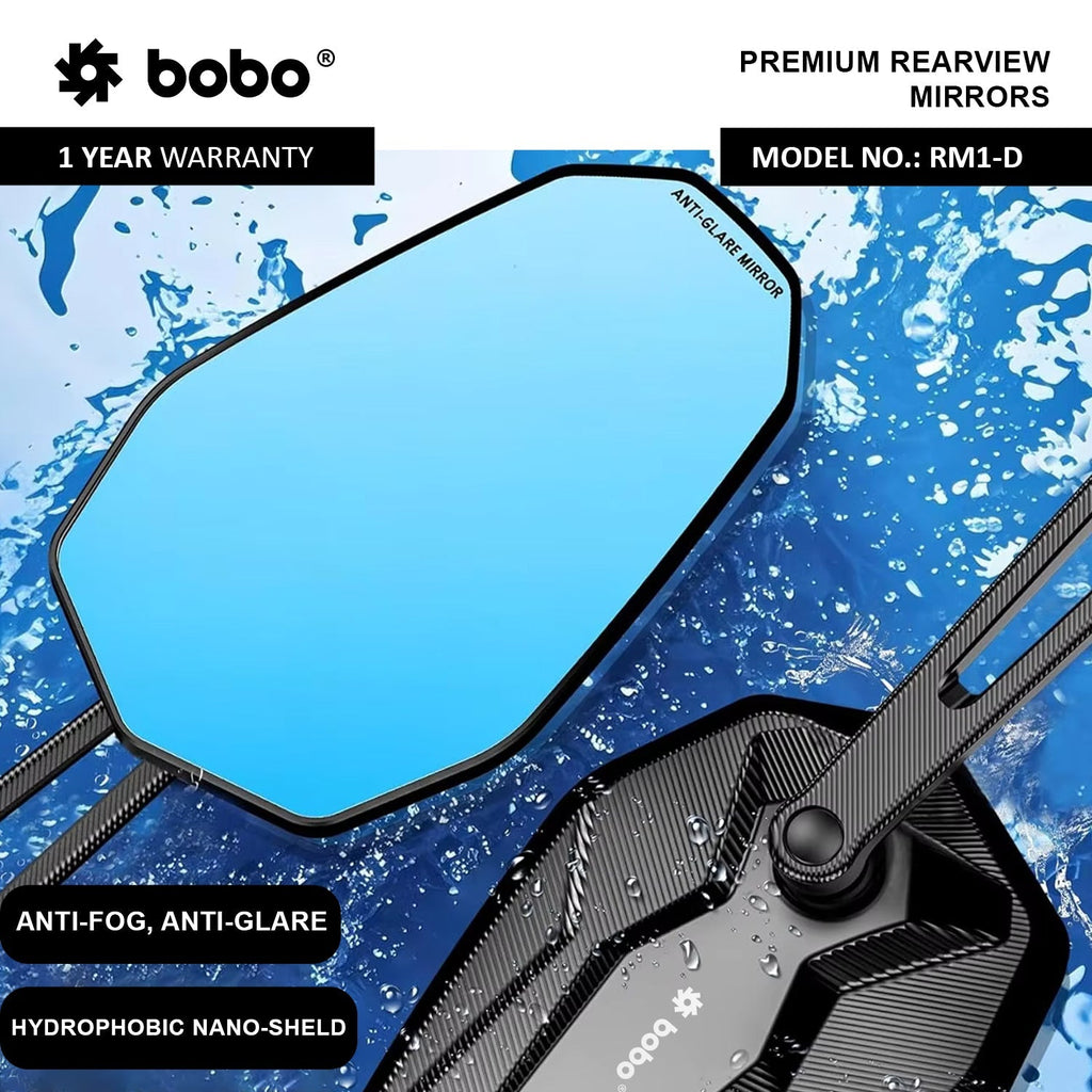 BOBO RM1-D Anti-Glare, Anti-Fog Rearview Bike Mirror - View 3