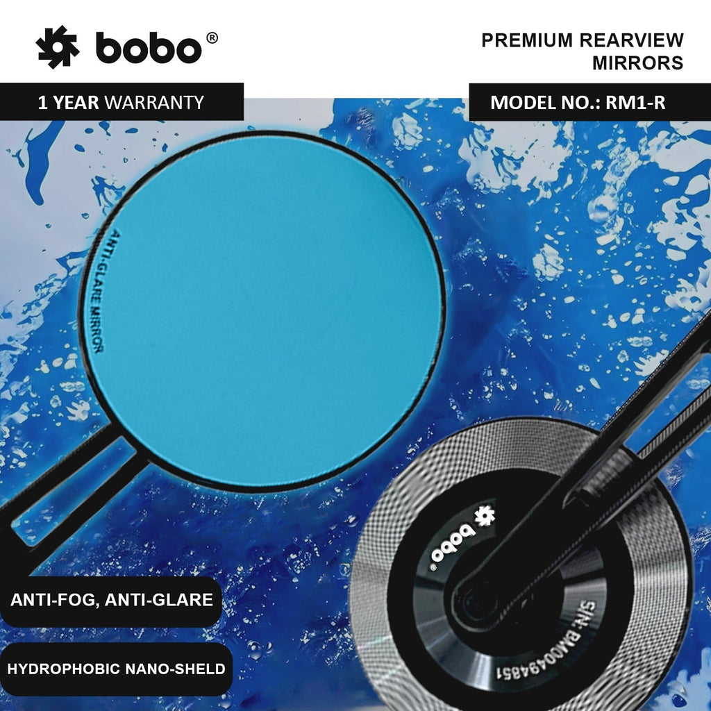 BOBO RM1-R Anti-Glare, Anti-Fog Rearview Bike Mirror - View 3