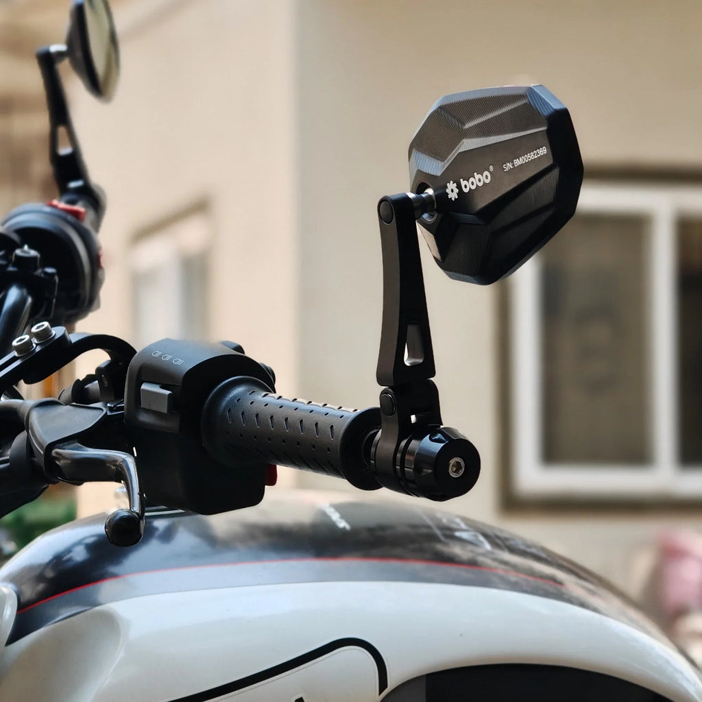 BOBO RM2-D Anti-Glare, Anti-Fog Bike Bar End Mirror - View 5
