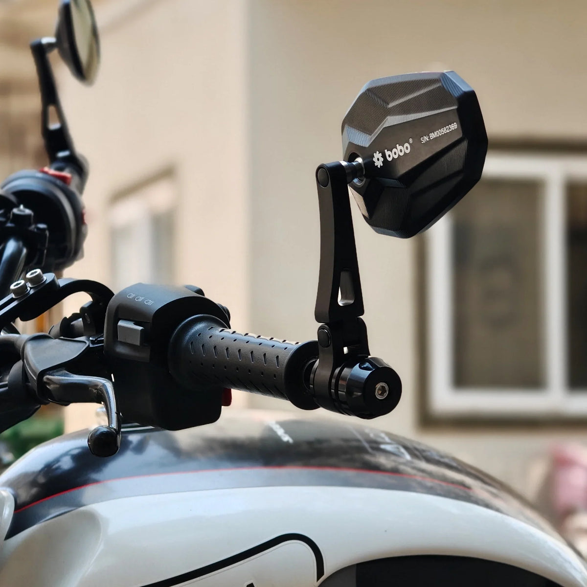 BOBO RM2-D Anti-Glare, Anti-Fog Bike Bar End Mirror - View 5