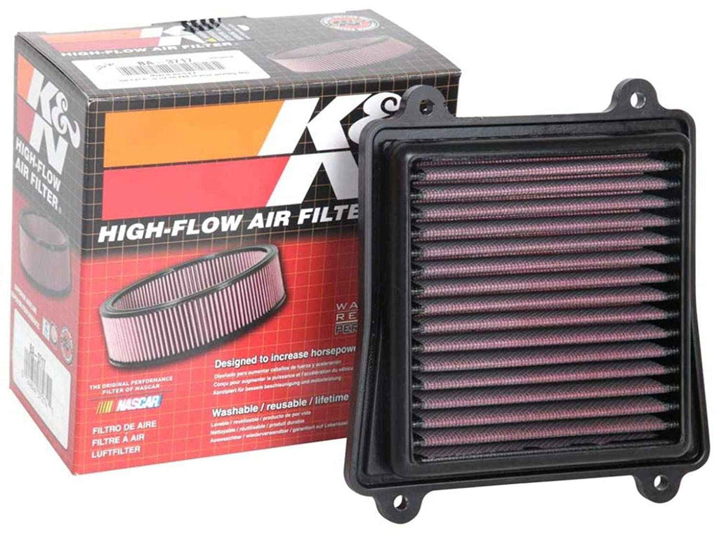 K&N High-Flow Lifetime Performance Air Filter BA-3717 for Bajaj Dominar 400 / RS200 / 200NS BS6 | Washable Cotton Gauze Air