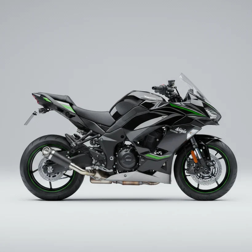 Barrel Outlaw V2 Slip-On Exhaust with Link Pipe for Kawasaki Ninja 1000SX | 304 Stainless Steel Performance Exhaust - View 5