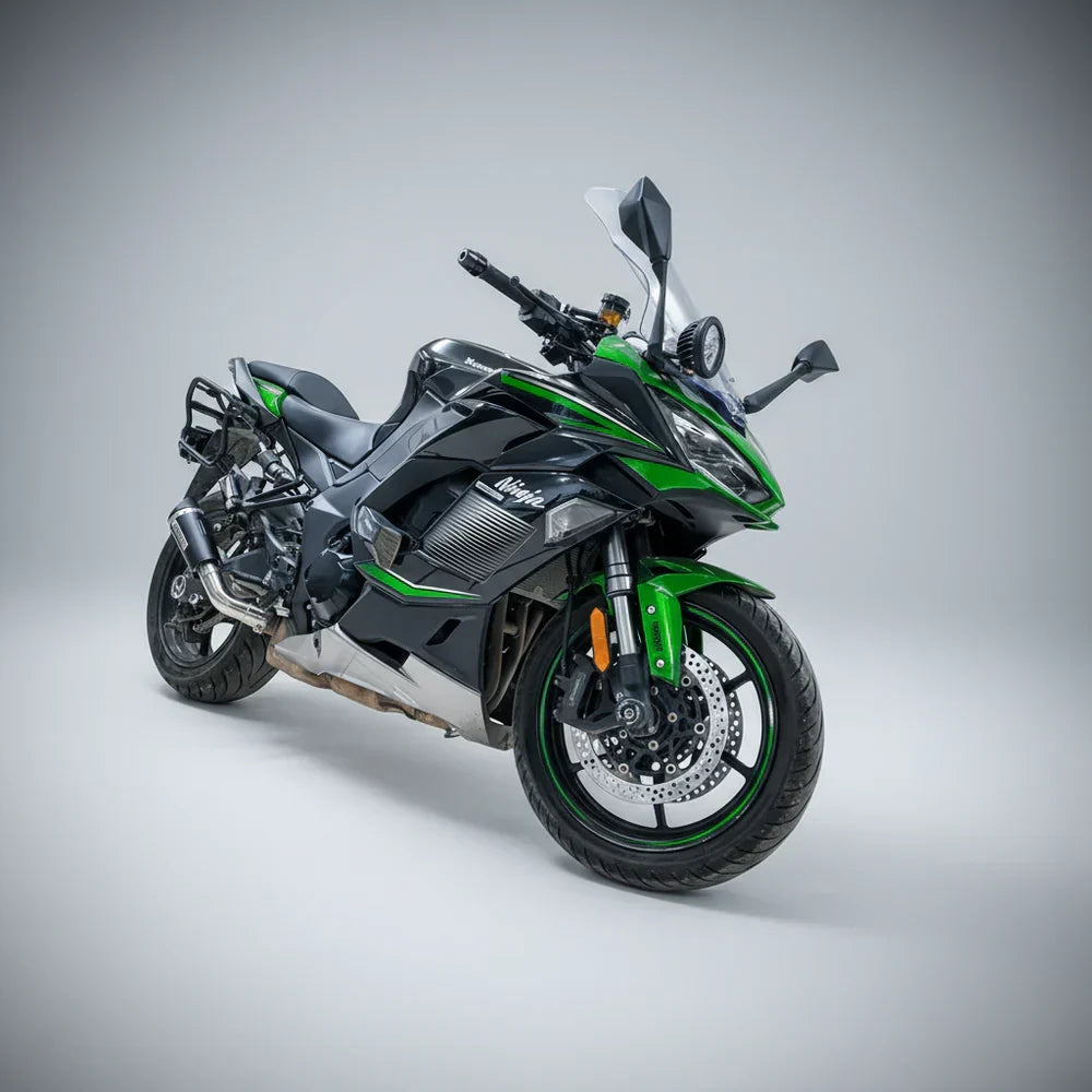 Barrel Outlaw V2 Slip-On Exhaust with Link Pipe for Kawasaki Ninja 1000SX | 304 Stainless Steel Performance Exhaust - View 4