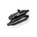 Barrel Atom Black Performance Exhaust for Royal Enfield Interceptor 650 / Continental GT 650 | Free Flow Exhaust