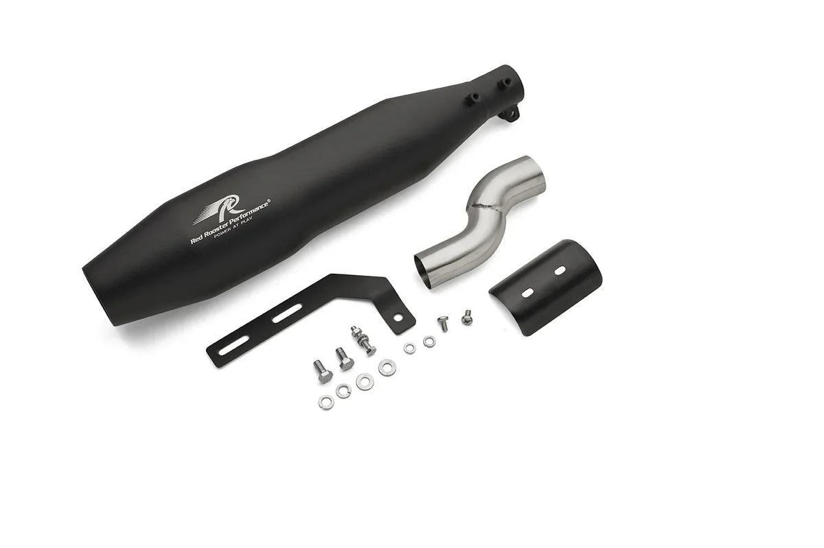 Red Rooster Blaze Exhaust for Triumph Speed 400 & Triumph Scrambler 400 X (Polish / Black / Matte) - View 2