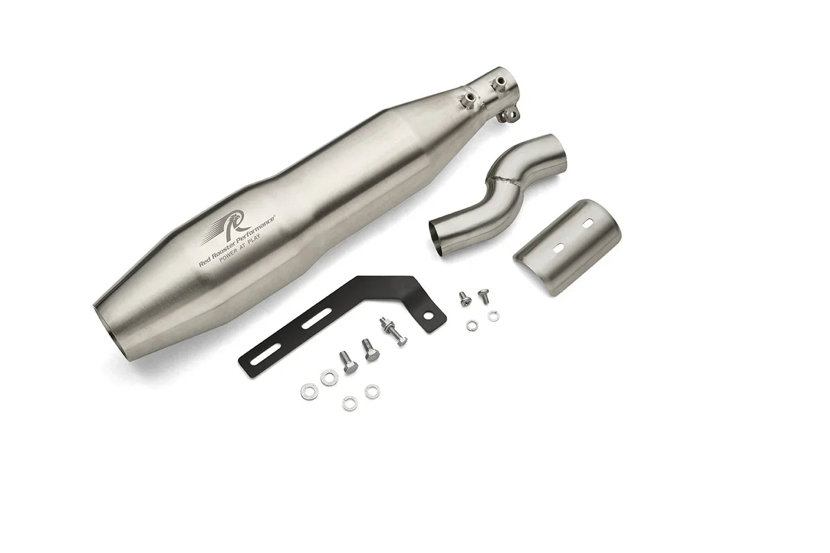 Red Rooster Blaze Black Exhaust for Triumph Speed 400 & Triumph Speed T4 (Polish / Black / Matte) - View 3