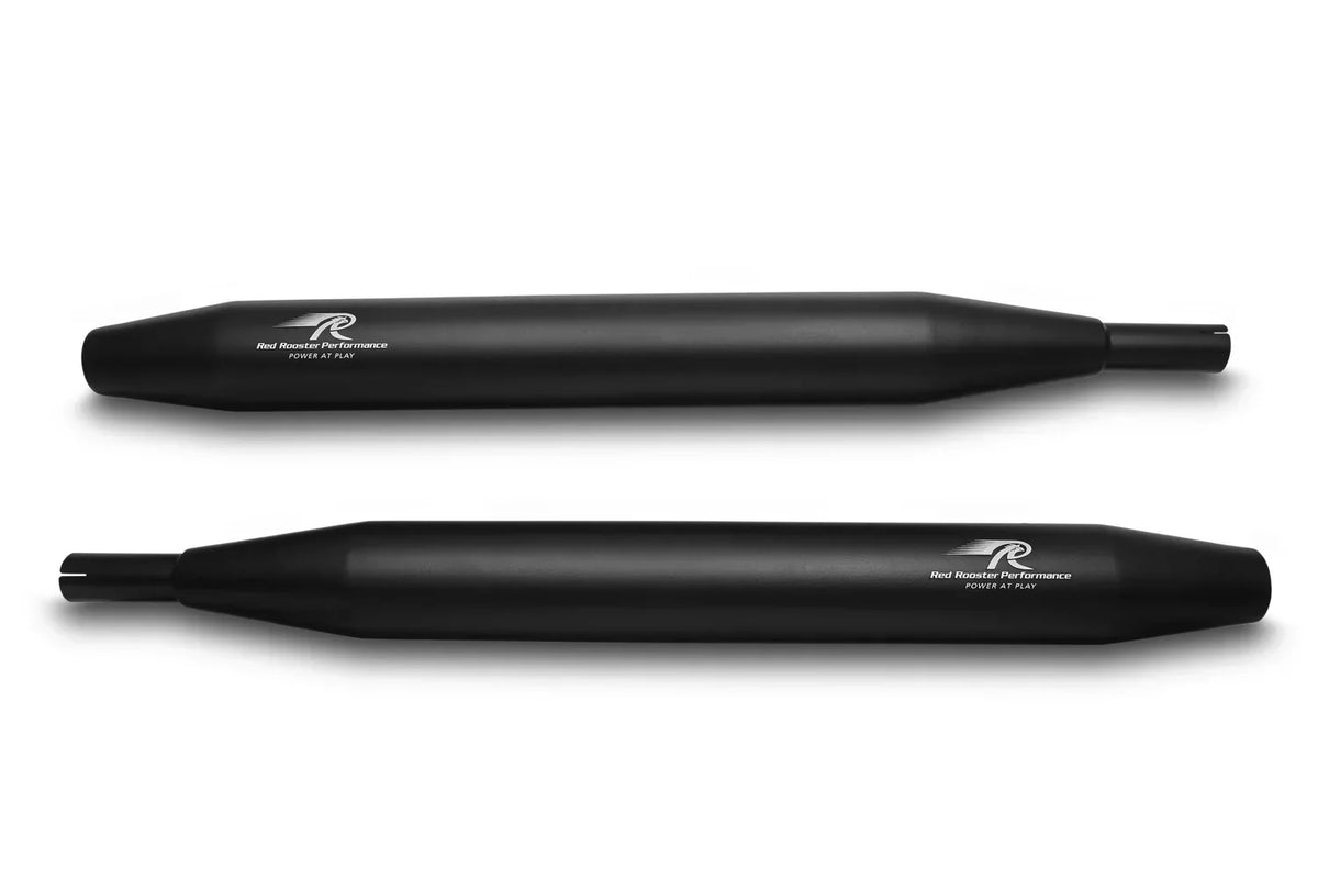 Red Rooster Celesta Exhaust for Jawa Classic | Performance Exhaust (Polish / Black) - View 3