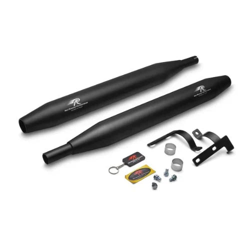 Red Rooster Celesta Exhaust for Jawa Classic | Performance Exhaust (Polish / Black) - View 2