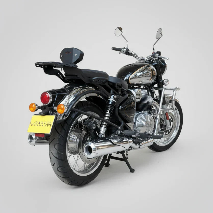 Barrel Exhaust B-12 Bass Master Slip-On Exhaust for Royal Enfield Classic 650 | 304 Stainless Steel Performance Exhaust