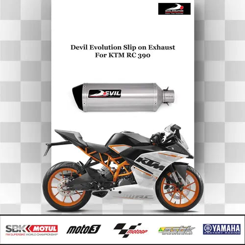 Devil Evolution Slip-On Exhaust with Link Pipe for KTM 390 Adventure (2020–2025) | Performance Stainless Steel Muffler with