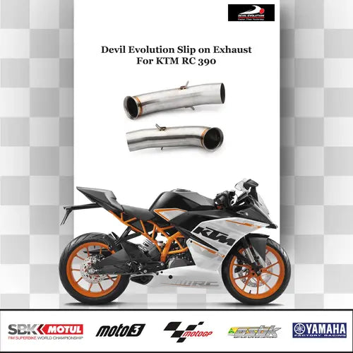 Devil Evolution Slip-On Exhaust with Link Pipe for KTM 390 Adventure (2020–2025) | Performance Stainless Steel Muffler with