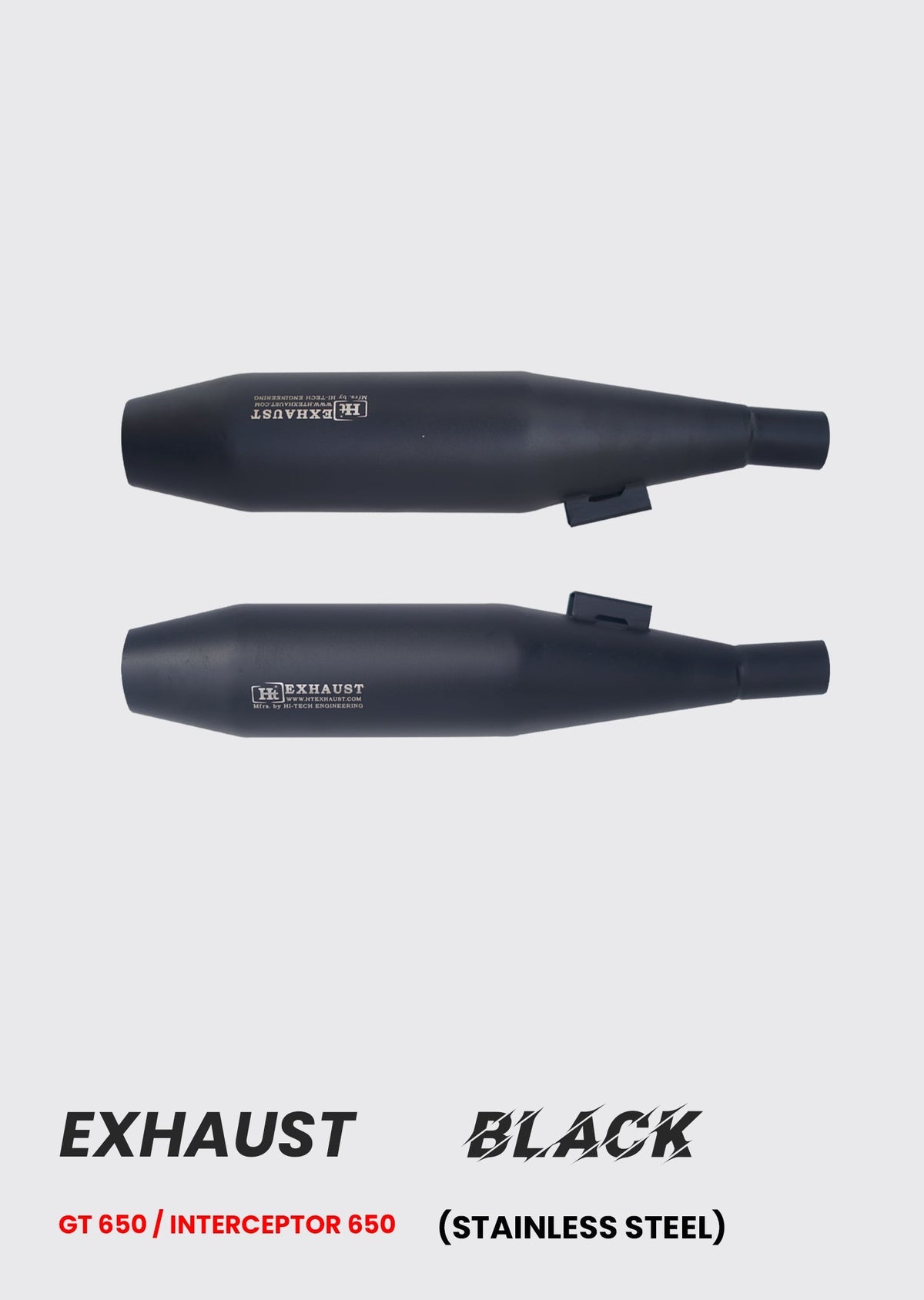 INTERCEPTOR AND GT 650 EXHAUST BLACK IN 320 - View 3