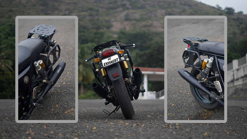 INTERCEPTOR AND GT 650 EXHAUST BLACK IN 320 - View 4