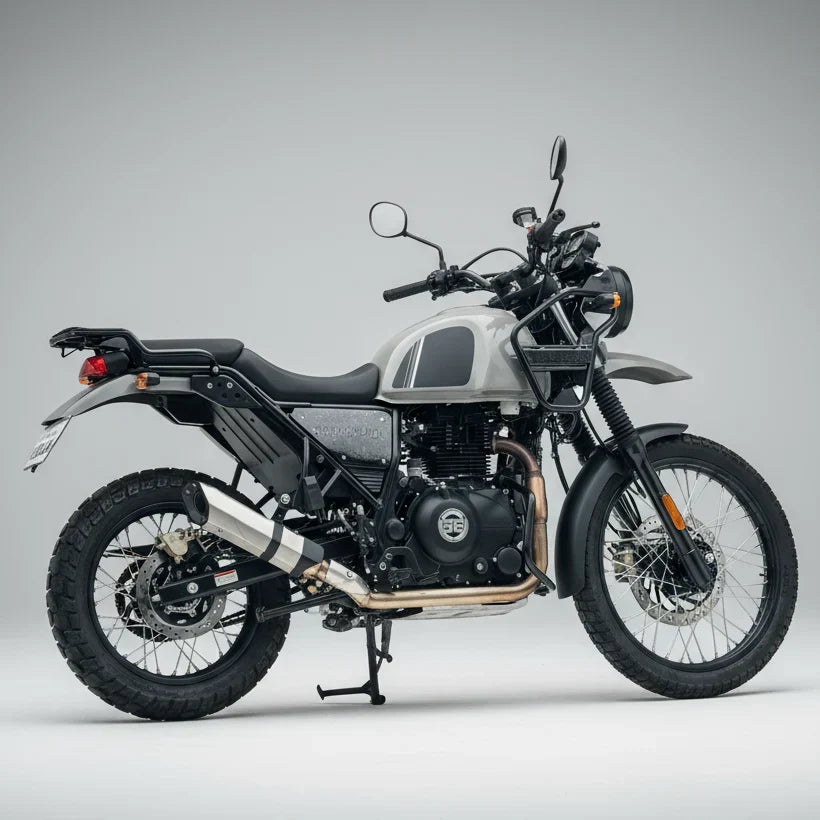Rogue 2.0 Slip-On Exhaust for Royal Enfield Himalayan | 304 Stainless Steel Performance Exhaust - View 2