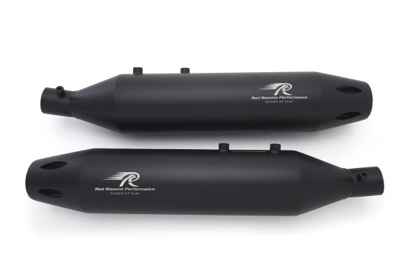 Red Rooster Astral Pro Black Matte Exhaust for Royal Enfield Super Meteor 650 - View 2